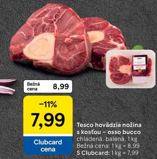Tesco hovädzia nožina s kosťou - osso bucco, 1 kg