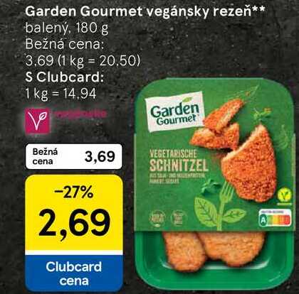 Garden Gourmet vegánsky rezeň, 180 g 