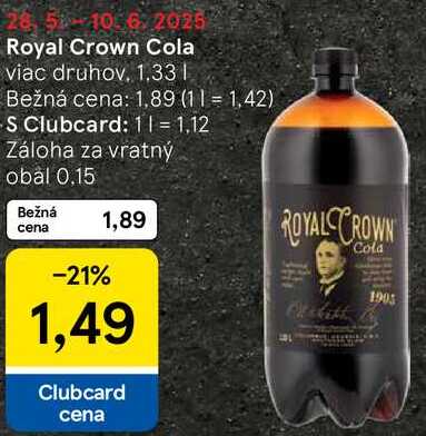 Royal Crown Cola, 1,33 l