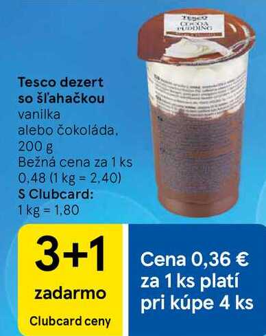 Tesco dezert so šľahačkou, 200 g