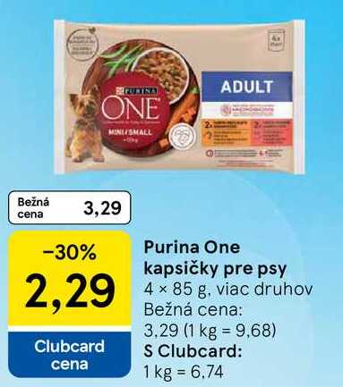 Purina One kapsičky pre psy, 4x 85 g