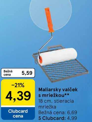 Maliarsky valček s mriežkou