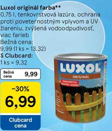 Luxol originál farba, 0,75 l