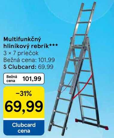 Multifunkčný hliníkový rebrík