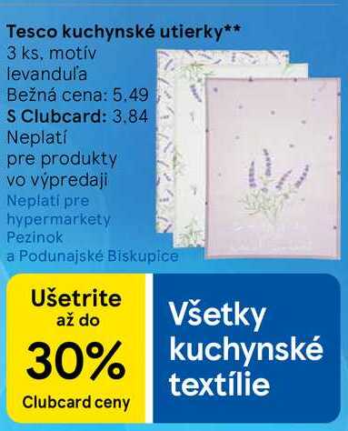 Tesco kuchynské utierky, 3 ks