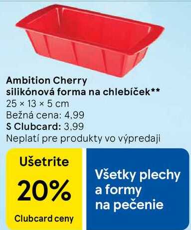 Ambition Cherry silikónová forma na chlebíček