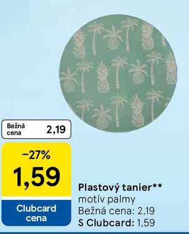 Plastový tanier