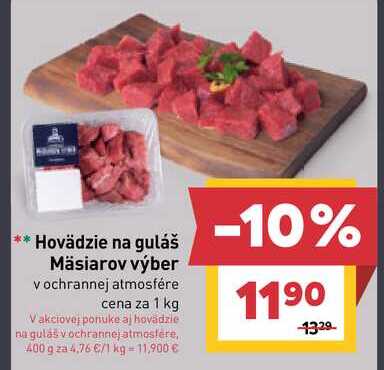 Hovädzie na guláš 1Kg