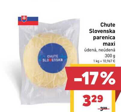 Chute Slovenska parenica maxi údená, neúdená 300 g 