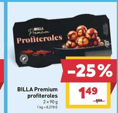 BILLA Premium profiteroles 2x 90 g