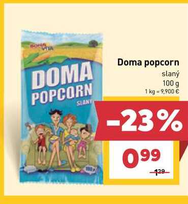 Doma popcorn slaný 100 g 