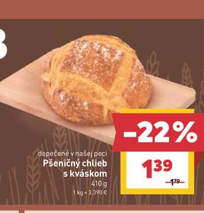 Pšeničný chlieb s kváskom 410 g