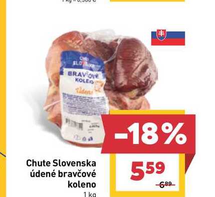 Chute Slovenska údené bravčové koleno 1 kg 