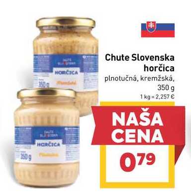 Chute Slovenska horčica plnotučná, kremžská, 350 g