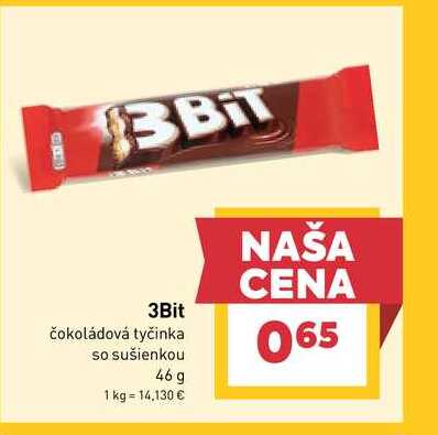 3Bit čokoládová tyčinka so sušienkou 46 g