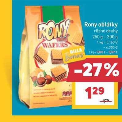 Rony oblátky rôzne druhy 250 g 