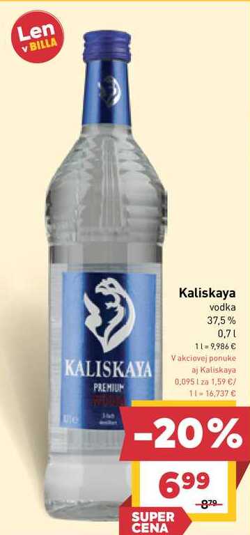 Kaliskaya vodka 37,5% 0,7l