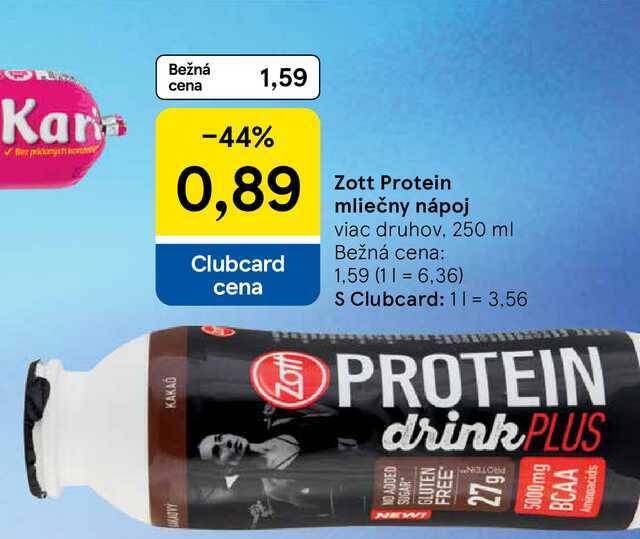 Zott Protein mliečny nápoj viac druhov, 250 ml 
