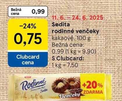 Sedita Rodinné věnečky 100g + 20% 