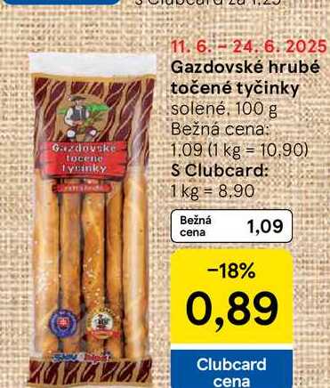 Gazdovské hrubé točené tyčinky solené 100 g  
