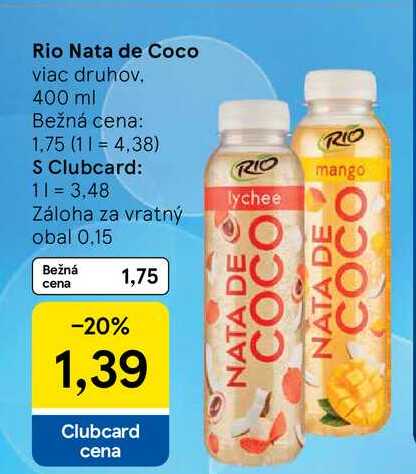 Rio Nata de Coco viac druhov 400 ml 