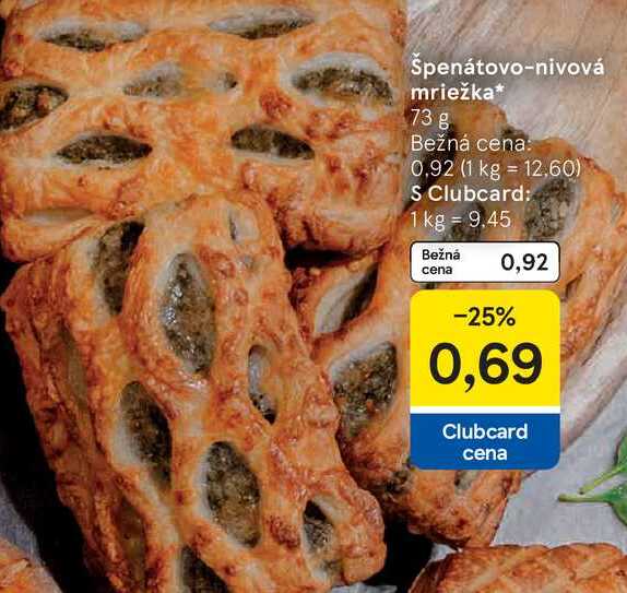Špenátovo-nivová mriežka 73 g
