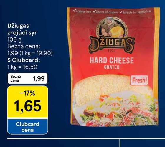 Džiugas zrejúci syr 100 g