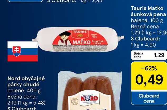 Tauris Maťko šunková pena balená, 100 g 