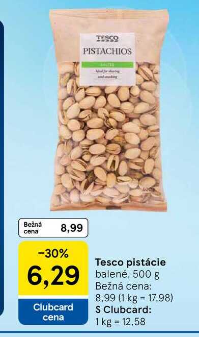 Tesco pistácie balené, 500 g