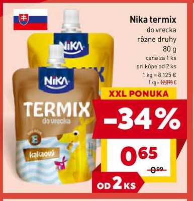Nika termix do vrecka rôzne druhy 80 g 