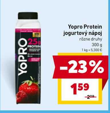 Yopro Protein jogurtový nápoj rôzne druhy 300 g 