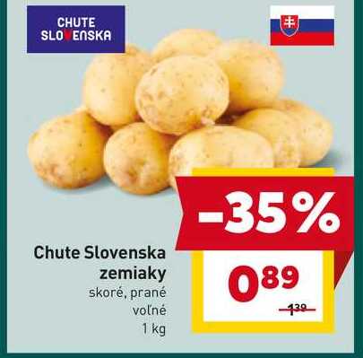 Chute Slovenska zemiaky skoré, prané voľné 1 kg 