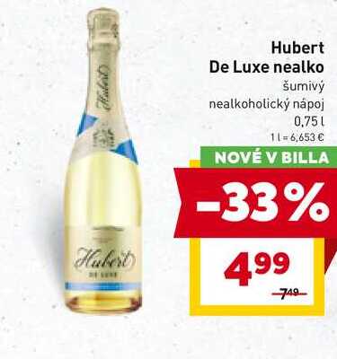 Hubert De Luxe nealko šumivý nealkoholický nápoj 0,75l