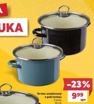 Hrniec smaltovaný s pokrievkou 20cm 