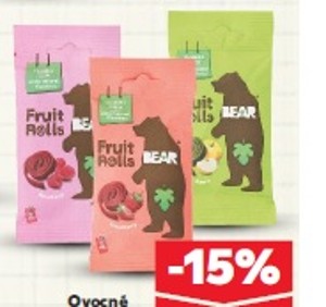 Bear Fruit Rolls Ovocné plátky