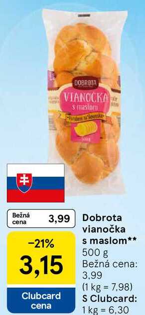 Dobrota vianočka s maslom 500 g 
