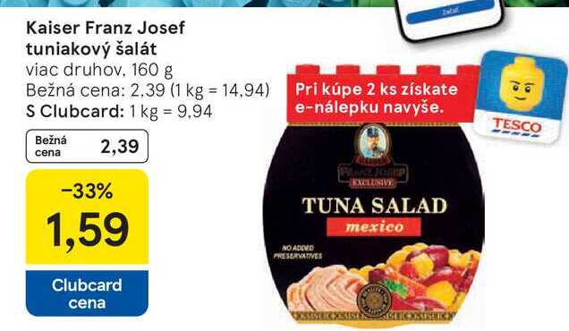 Kaiser Franz Josef tuniakový šalát viac druhov 160 g 