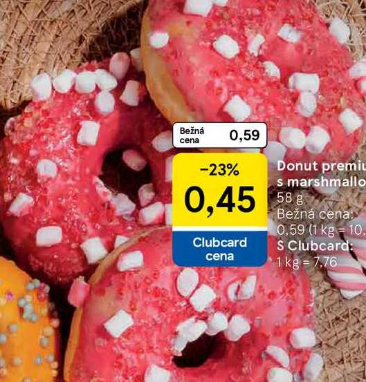 Donut premiu s marshmallow 58 g 