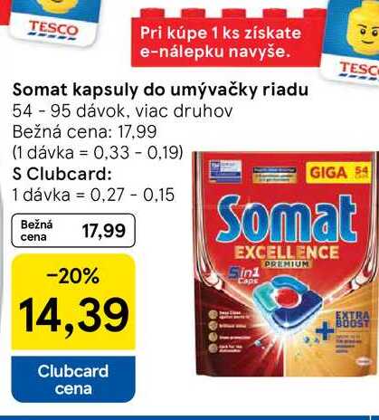 Somat kapsuly do umývačky riadu 54 dávok