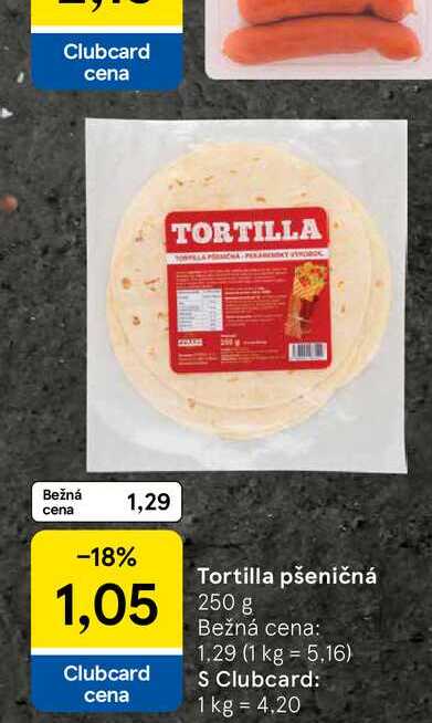 Tortilla pšeničná 250g
