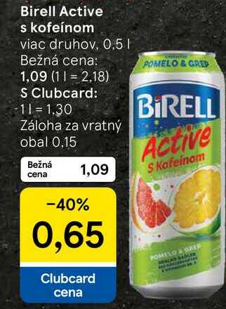 Birell Active s kofeínom viac druhov, 0,5l