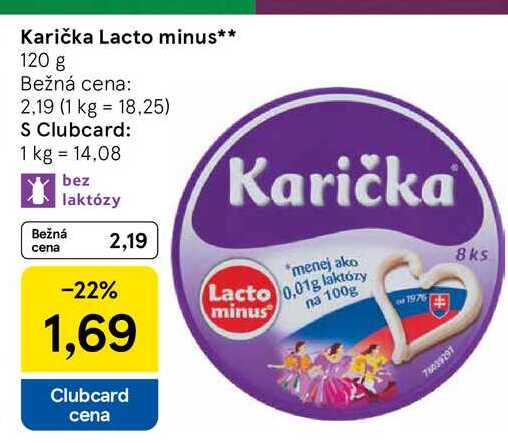 Karička Lacto minus 120 g