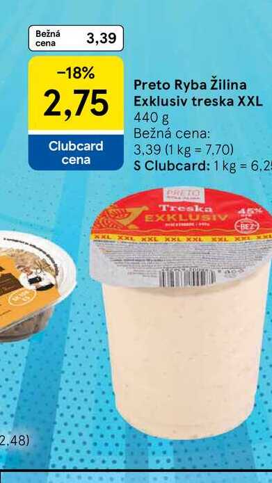 Preto Ryba Žilina Exklusiv treska XXL 440 g 