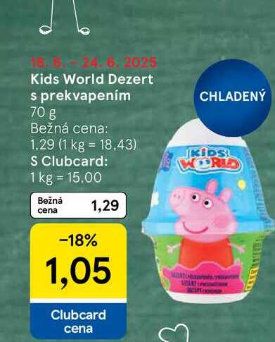 Kids World Dezert s prekvapením 70 g 
