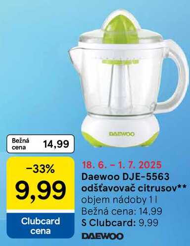 Daewoo DJE-5563 odšťavovač citrusov