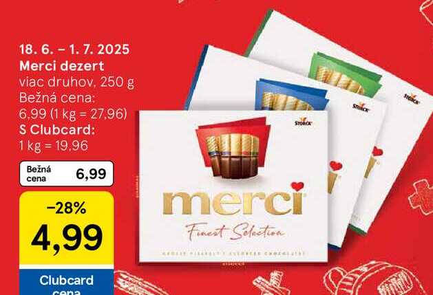 Merci dezert viac druhov, 250 g