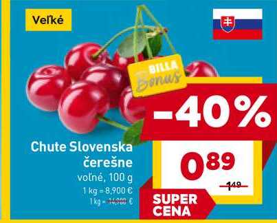 Chute Slovenska čerešne voľné, 100 g  
