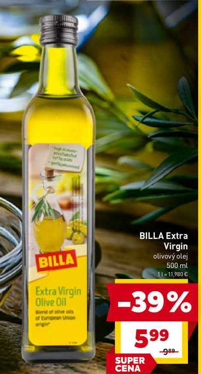 BILLA Extra Virgin olivový olej 500 ml 