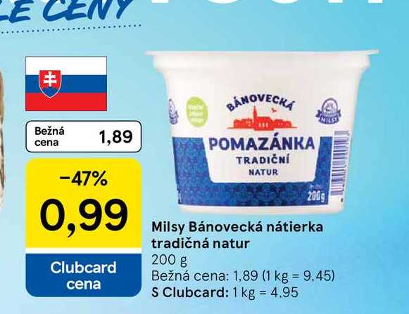 Milsy Bánovecká nátierka tradičná natur 200 g 