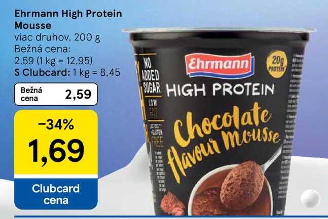 Ehrmann High Protein Mousse viac druhov, 200 g 